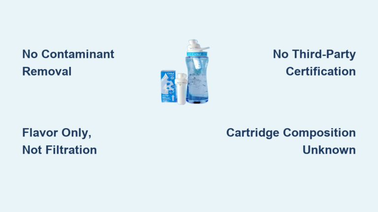 Cirkul Water Bottle: Flavor Only, Not for Contaminant Removal